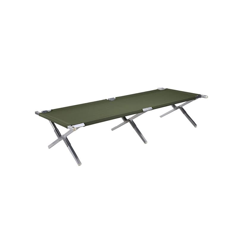 Kingray Green Steel Military Cot Side 01